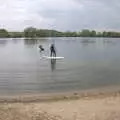 Harry watches some windsurfing, The Canoe's First Outing, Weybread Lake, Harleston - 1st May 2022