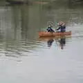 Fred comes back from a paddle, The Canoe's First Outing, Weybread Lake, Harleston - 1st May 2022