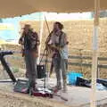 There's a band doing its thing, The Canoe's First Outing, Weybread Lake, Harleston - 1st May 2022