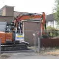 The diggers are in place to demolish Paddock House, A July Miscellany, Diss, Eye and Norwich - 23rd July 2022