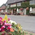 Flower pots on the green, The BSCC at the Cross Keys, Redgrave, Suffolk - 25th August 2022