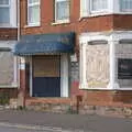 The hotel's derelict front entrance, A Postcard from Felixstowe, Suffolk - 5th October 2022