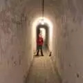 Fred waits down in a tunnel, A Trip to Landguard Fort, Felixstowe, Suffolk - 16th October 2022