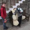 Harry hugs a giant teddy bear, A Trip to Landguard Fort, Felixstowe, Suffolk - 16th October 2022