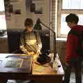 Harry tries an old rotary-dial phone, A Trip to Landguard Fort, Felixstowe, Suffolk - 16th October 2022