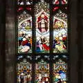 A colourful stained glass window, A Postcard from Flatford and Dedham, Suffolk and Essex, 9th November 2022