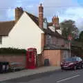 A K6 phonebox outside the Red Lion, A Postcard from Flatford and Dedham, Suffolk and Essex, 9th November 2022