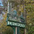 The Dedham sign, near the car park, A Postcard from Flatford and Dedham, Suffolk and Essex, 9th November 2022