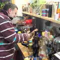 Clive hacks away at a Serrano ham, A New Year's Eve Party, Brome, Suffolk - 31st December 2022