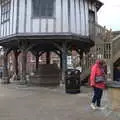 Isobel looks at a bronze 3D map of the town, A Postcard from Wymondham, Norfolk - 26th January 2023