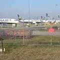 Ryanair has a lot of planes stacked at Stansted, Blackrock North and Newgrange, County Louth, Ireland - 16th February 2023