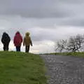 Fred, Isobel and Harry on a hill, Blackrock North and Newgrange, County Louth, Ireland - 16th February 2023