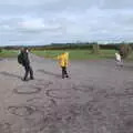 Fred and Harry make their own circles, Blackrock North and Newgrange, County Louth, Ireland - 16th February 2023