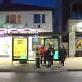 We wait at the bus stop on Monkstown Farm , Blackrock North and Newgrange, County Louth, Ireland - 16th February 2023