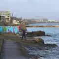 Fred stumps off along the rocks, The Dead Zoo, Dublin, Ireland - 17th February 2023