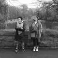 Evelyn and Isobel on a bridge, The Dead Zoo, Dublin, Ireland - 17th February 2023