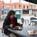 Fred has a slice of cake at Parlour Café, The End of the Breffni, Blackrock, Dublin - 18th February 2023
