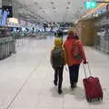 Harry and Isobel in Dublin Airport's Terminal 1, The End of the Breffni, Blackrock, Dublin - 18th February 2023