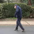 An old geezer takes forever to cross the road, Lunch in Harleston, Norfolk - 1st March 2023