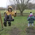 Harry and Isobel on the swings, A Short Walk in the Woods, Eye, Suffolk - 4th March 2023