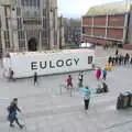 There's some sort of Eulogy installation outside, It's a Stitch Up: A Trip to Norwich, Norfolk - 18th March 2023