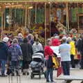 There's a queue for the gallopers, The Heritage Steam Gala, Bressingham Steam Museum, Norfolk - 1st May 2023