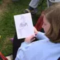 Grace has drawn an amusing 'Charles III as Gollum', A Coronation Camping Picnic, Kelling Heath, Norfolk - 6th May 2023