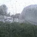 Rain on the awning's plastic window, A Coronation Camping Picnic, Kelling Heath, Norfolk - 6th May 2023