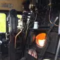The firebox and footplate of the Black Prince, A Coronation Camping Picnic, Kelling Heath, Norfolk - 6th May 2023
