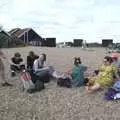 We hang out on the gravelly beach of Dunwich, A Cambridge Reunion on the Beach, Dunwich, Suffolk - 23rd August 2023