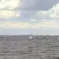 Toppers and other dinghies are out in a stiff breeze, Camping on the Edge at Snettisham Beach, Norfolk - 28th August 2023