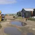 A collection of well-used buildings, Camping on the Edge at Snettisham Beach, Norfolk - 28th August 2023