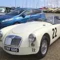 A front view of the MG Roadster, Camping on the Edge at Snettisham Beach, Norfolk - 28th August 2023