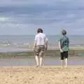 The boys on the beach at Holme next the Sea, Camping on the Edge at Snettisham Beach, Norfolk - 28th August 2023