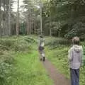 We head of for a walk in the forest, Camping on the Edge at Snettisham Beach, Norfolk - 28th August 2023