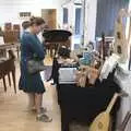 Isobel looks around in the Early Music Shop, Fred and the SYWO at Snape Maltings, Snape, Suffolk - 3rd September 2023