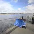 An old dude does some fishing in a quiet corner, The Waverley Paddle Steamer at Southwold Pier, Suffolk - 27th September 2023