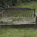 A bench has seen better days, The GSB at Sheila's Books and Band Event, Wickham Skeith, Suffolk - 30th October 2023