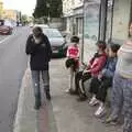 Fred sneezes as we wait for the bus, A Day in Blackrock North, County Louth, Ireland - 7th October 2023