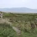 Harry, Annalua and Isobel walk along the path, A Day in Blackrock North, County Louth, Ireland - 7th October 2023