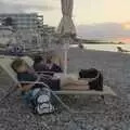 The boys are on the beach for another sunset, A Trip to Lindos and More Cats of Rhodes, Ρόδος και Λίνδος, Greece - 28th October 2023
