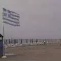 A Greek flag on the beach, A Trip to Lindos and More Cats of Rhodes, Ρόδος και Λίνδος, Greece - 28th October 2023