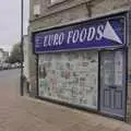 Euro Foods has closed up shop, Painting the Set at the Village Hall, Garboldisham, Norfolk - 8th November 2023