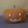 Frankenpump - another of Fred's pumpkins, Painting the Set at the Village Hall, Garboldisham, Norfolk - 8th November 2023