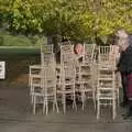 Chairs are unstacked, A B-17 Memorial, The Oaksmere Hotel, Brome, Suffolk - 10th November 2023