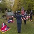Old Glory is unfurled, A B-17 Memorial, The Oaksmere Hotel, Brome, Suffolk - 10th November 2023