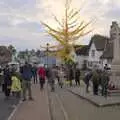 A view down the hill, The Gislingham Silver Band at Botesdale Remembrance, Suffolk - 12th November 2023