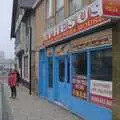 Isobel waits outside a kebab shop , A Tour of the Cathedral, Norwich, Norfolk - 2nd December 2023