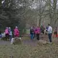 More runners cross the line, New Year's Eve and a 50th Park Run, Thornham, Suffolk - 31st December 2023