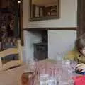 Harry's on his phone again, A Walk to the Swan, Hoxne, Suffolk - 1st January 2024